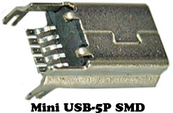 U83  Mini USB-5P SMD, 