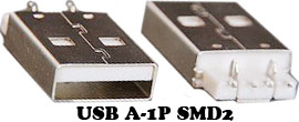 UA34a  USB A-1P SMD2   , 