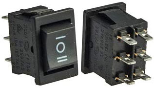 KR11  KCD1-203-1-C6-B/6P on-off-on 6pin, 250 3, 1712, 
