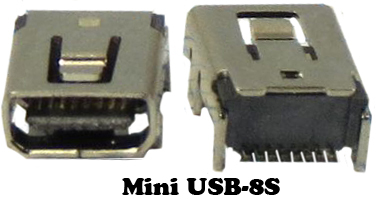 U90  Mini USB-8S   (SMD) , 