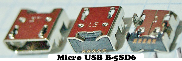 U36  Micro USB B-5SD6   (SMD) 