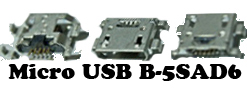 U26  Micro USB B-5SAD6   (SMD) 