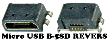 U30a  Micro USB B-5SD REVERS   (SMD) 
