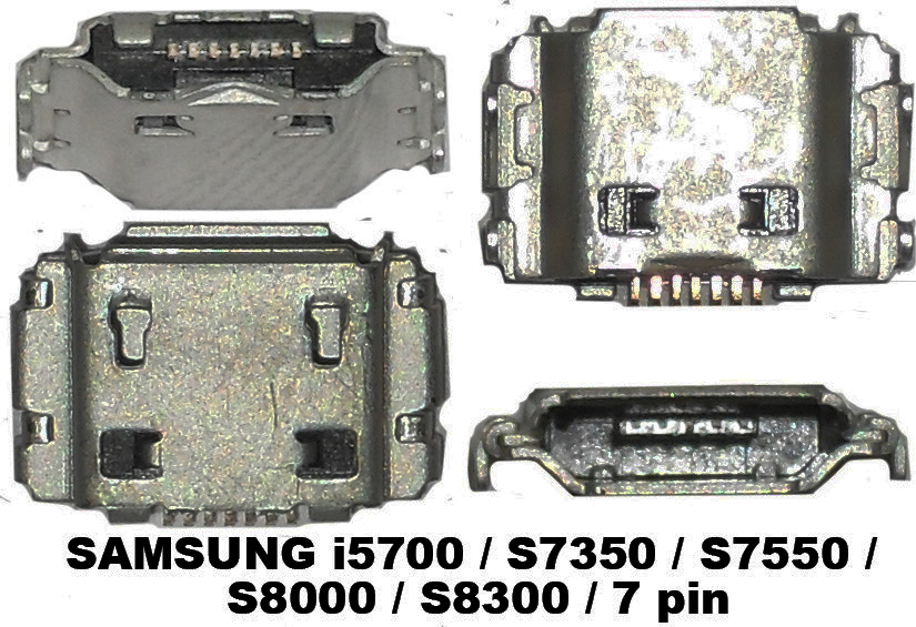 U48a  Micro USB B-7SAD1 SAMSUNG i5700/s7350/s7550/s8000/s8300 SMD 7 pin, 