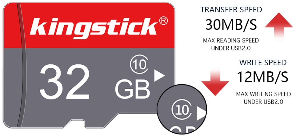   microSD 32 Gb 10 class KINGSTICK  