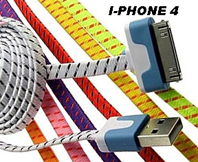 811 Flat Braid  USB AM - iPhone4 1, 
