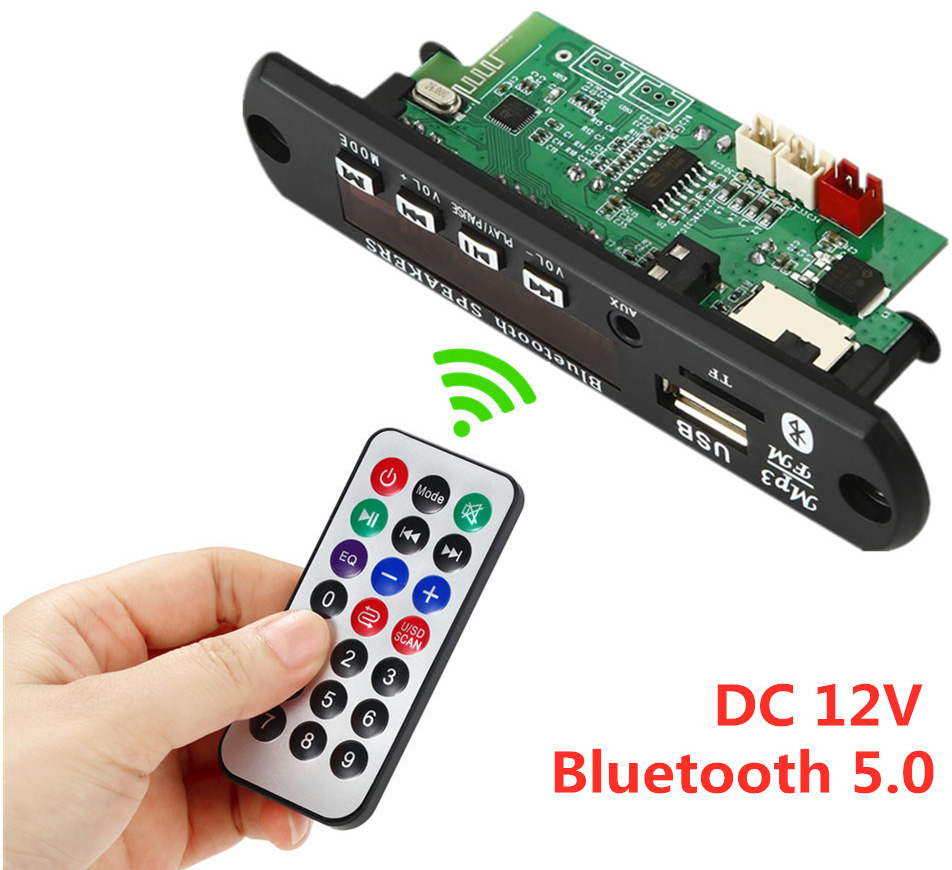     Bluetooth, Radio FM, USB, MicroSD, AUX  .  12v.  2x3W 