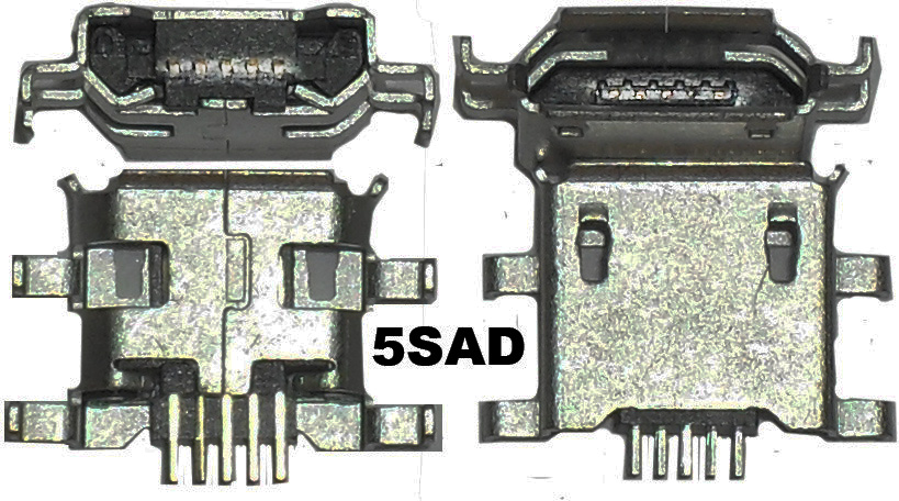 U20  Micro USB B-5SAD   (SMD) 
