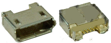 U02  Micro USB AB-5SA   (SMD) 