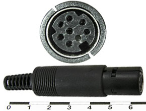 C23  MiniDin 8 pin   MDN-8HF, 