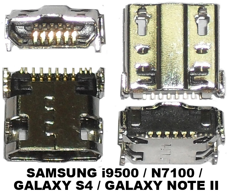 U50  Micro USB (5F) SAMSUNG i9500/N7100/GALAXY S4 / GALAXY NOTE II SMD 11 pin, 