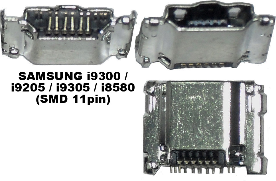 U42  Micro USB (5F) SAMSUNG i9300/i9205/i9305/i8580 (SMD 11pin)   , 